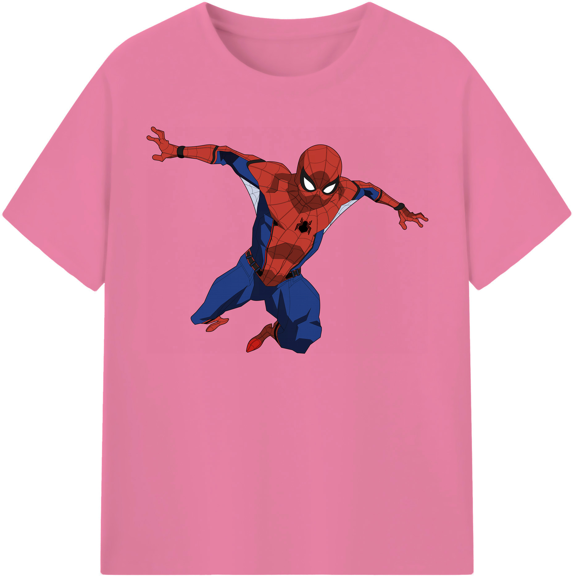 （画像用） Spider Man スパイダーマン 綿100％半袖Tシャツ（フロントプリント）